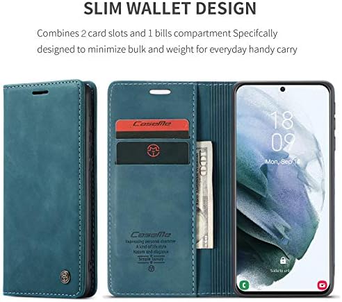 Kowauri Flip Case za Galaxy S21 Plus, kožna torbica za novčanik klasičnog dizajna sa utorom za kartice i magnetnim zatvaračem Flip