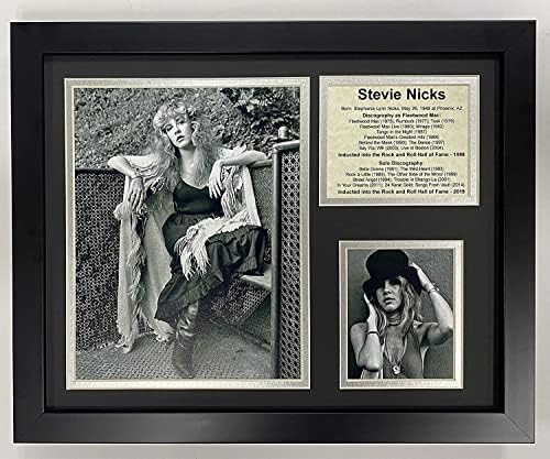 Stevie Nicks-Fleetwood Mac-crno-bijeli portreti | uokvireni foto kolaž zidni umjetnički dekor | legende nikad ne umiru, 11 x 14 inča
