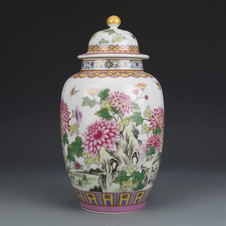 Orah emaml chrysanthemum natkriveni lon čaj jar antikne kolekcija antiky jingdezhen porculan ukrasi