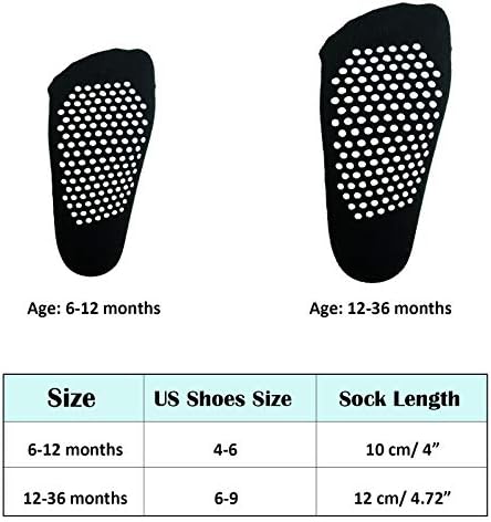Jamegio 6/12 Pairs Anti klizne čarape za kratke čarape Neizmjerene čarape za gležnjeve sa hvataljkama za dječje dječake