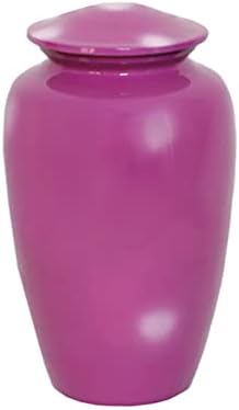 HLC URN - Lijepa ljubičasta ružičasta kremacija urnu za ljudski pepeo - Za odrasle pogrebne ručno izrade - pristupačna urna za pepeo - 10,5 x 6 , lijepa kremacija urna za pepeo)