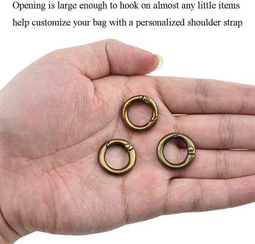 HAHIYO Okrugli karabin opružni prsten čvrst zatvarač veće otvaranje jake veze Lako proširenje legura