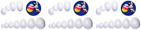 ABooFan 150 kom glatko uskršnja jaja stvaranje djece cm ukrasi bijela jaja - zalihe za slikanje oblika miješanog polistirena ukras