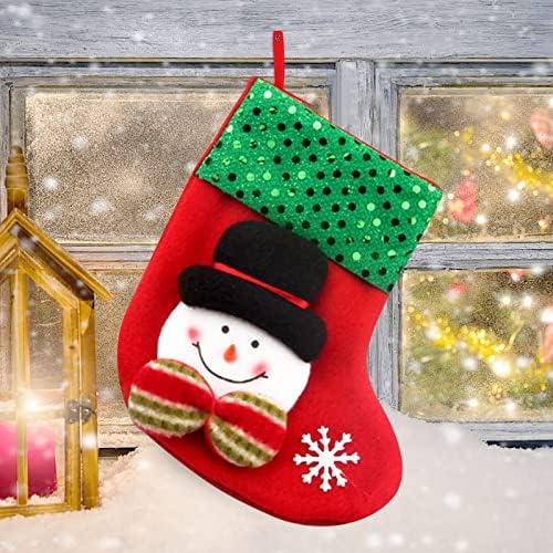 Božićne torbe čarape Poklon torba bombona Božić ukras Božićni mali ukras zanat vitraj stakleni ploča Vintage