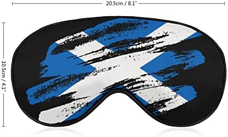 Vintage škotska zastava za spavanje maska ​​za oči sjenila za oči s podesivim kaišem za povezivanje za prijevoz aviona