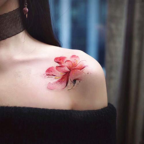 5 kom ručno oslikan korejski mali svježi seksi cvjetni cvjetni cvjetni cvjetovi djevojke koja traje naljepnice za tetovaže