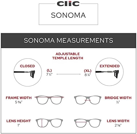 Clic magnetske naočale za čitanje, čitači računara, zamjenjivi objektiv, podesivi hramovi, Sonoma