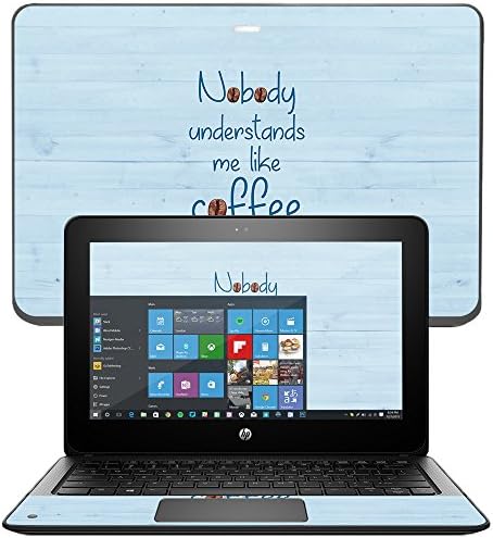 Komunalna kožna kože Kompatibilna sa HP ProBookom X360 11 - kafa me razumije | zaštitni, izdržljivi i jedinstveni poklopac zamotavanja