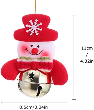 Toyvian 4kom kamin Ornament ukras favorizira elemente Božić privjesci potrepštine za zabavu boja snjegović Drvo privjesak zvona dekoracija lutka Santa dekori dekor viseći ukrasi, džingl dizajn