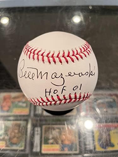 Bill Mazeroski Pittsburgh Pirates HOF 01 Single potpisana bejzbol JSA mint - autogramirani bejzbol