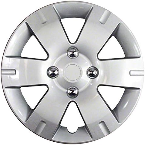 Svjetliji dizajn set 4 15 Push-on Silver 6 govorio je Hubcaps za Nissan Sentra 2007-2012