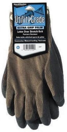 MAGID 308T višenamjenska fleksibilna pletena lateks rukavica za dlan Sure Grip, siva, velika