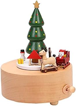 Xbwei Wooden Music Božić Božićna zabava Xmas Tree Roarusel Music Boxes Poklon Božić (Boja: D, Veličina