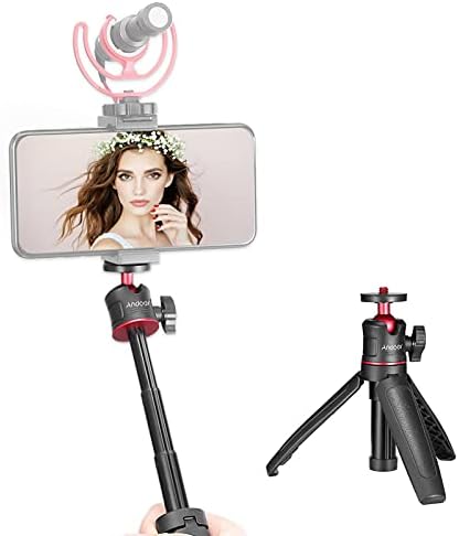 Mt-08 Mini proširivi stoni stoni stativ ručni stalak za fotografiju sa fleksibilnim Ballhead 1/4 inčnim vijčanim nosačem za selfie