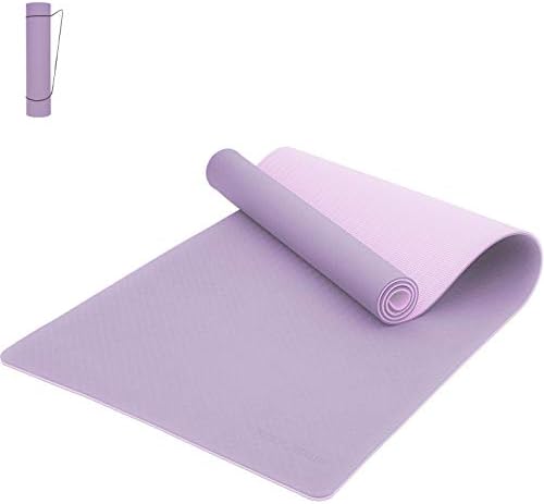 Prostirka za jogu neklizajuća, TPE debljine 8 mm ekološka prostirka za fitnes vježbe sa trakom za nošenje, Pro prostirke za jogu za