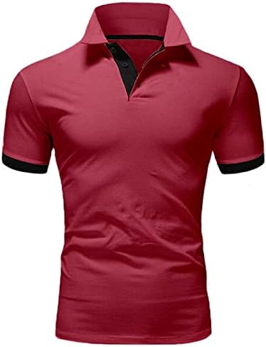 RTRDE muške košulje kratki rukav modni casual solidne boje obične proljeće i ljetne redovito fit polo majice za muškarce
