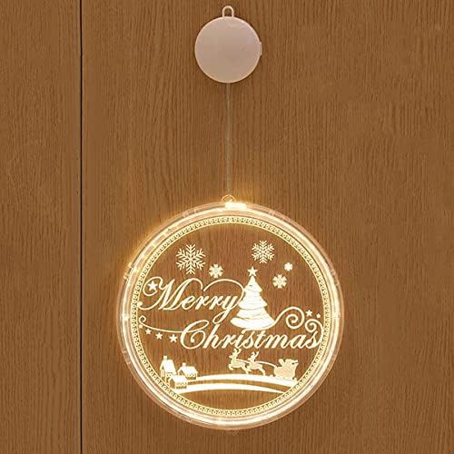 Xtyzil Desktop noćno svjetlo ZQ 16cm Božićna dekoracija prozori osvijetljene baterije, 3d noćno svjetlo LED prozorske viseće lampe Božić Led dekoracija svjetla za Božićnu prazničnu dekoraciju