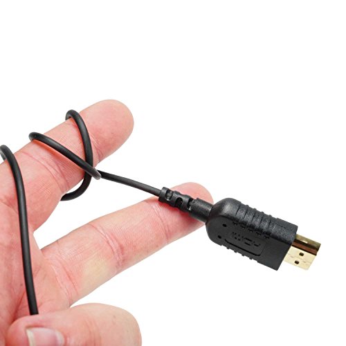 Evo Gimbals Micro HDMI do HDMI tanki, refleksni ultra tanki HDMI kabel 3.0 'Ft / 91.4cm | Super fleksibilna tanka velika brzina 4K