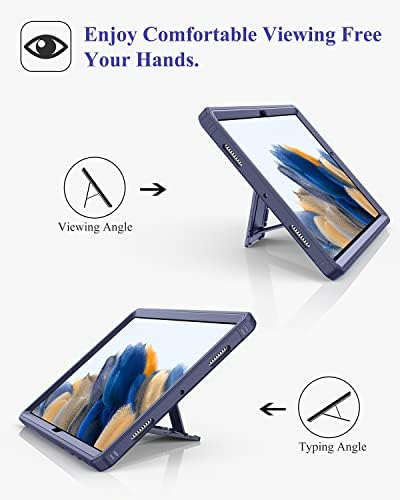 Supveco Case za Samsung Galaxy Tab A8 10,5 inča 2022, dual sloj zaštitna futrola s ugrađenim poklopcem zaslona u ugrađenom zaštitnom