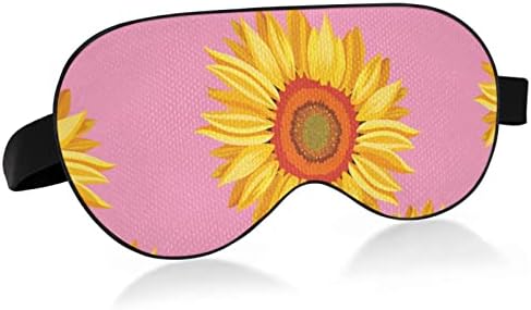 Unisex Sleep maska ​​za oči Vodenokolor-suncokretorno-ljeto-ružičasta noćna maska ​​za spavanje SOFTSKO OSNOVNO