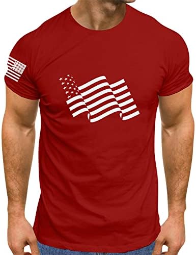 Košulja američke zastave Big i visok 4 srpnja Košulje Crewneck Dan nezavisnosti Majica Grafički vintage ties