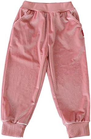 Inhzoy Kids Boys Girls Velvet Jogger Hlače Atletski trenerke Trucje Sport dno Duks Plemenate odjeća