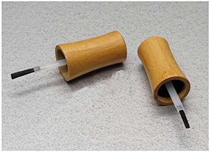 lasenersm 4 komada 15ml prazne bočice laka za nokte sa bambusovim poklopcem i četkom za ponovno punjenje staklene bočice laka za nokte