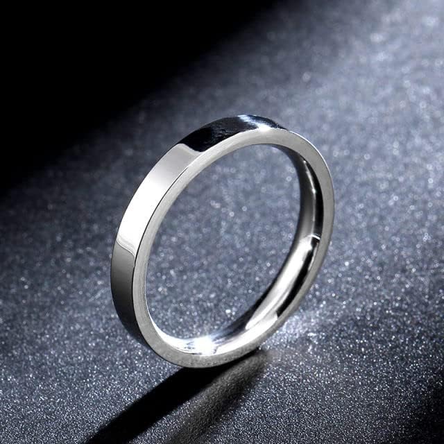 Koleso 316L 4mm prstenovi Tiny Band Ring za muškarce i žene modni srebrni rep prsten-80210
