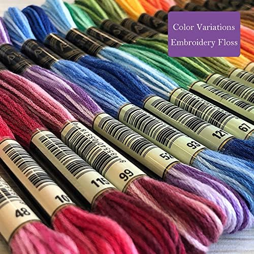 Magical Color Varieated Cross Stitch Thread varijacije boja pakovanje konca za vezenje, 8.7-Yard, Baby Blue, pakovanje od 12 pletenica