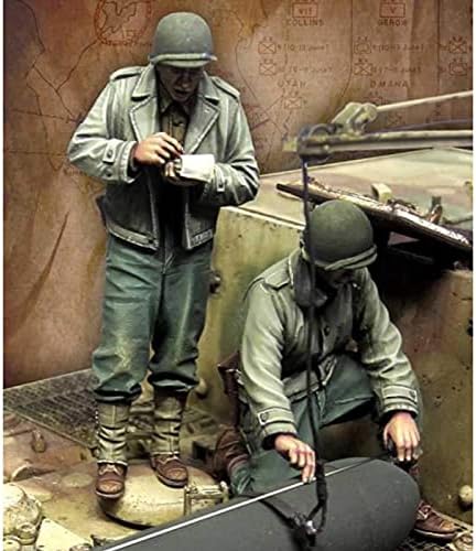 Behtar 1/35 vojnici Drugog svjetskog rata pregledavaju smolni Model tenka / / F7410
