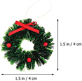 Doitool 5pcs mini božićni vijenci umjetni božićni vijenac za zanate i ukrase božićnih zabava 4cm