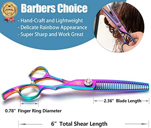 Dvostrane makaze dvostruke zube Tracking makaze dvostruke oštrice za miješanje kose Teksturizacija frizura brijač za mršavanje škare