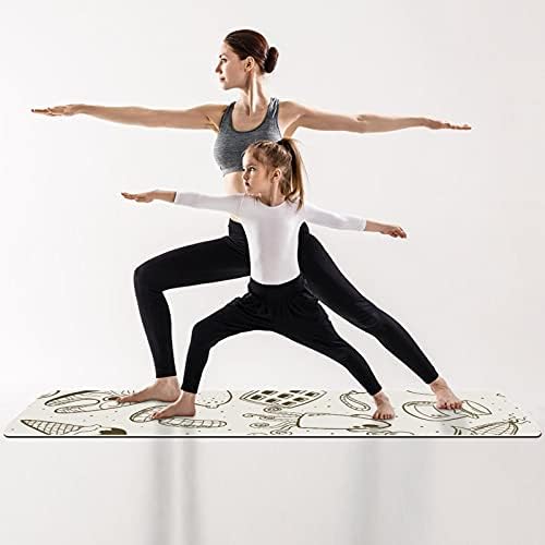 Yoga Mat ručno izvučeni uzorak hrane ekološki prihvatljiva neklizajuća podloga za fitnes vježbe za Pilates i vježbe na podu