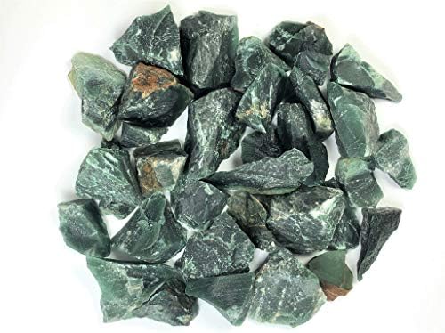 Hipnotic Gems Materijali: 5 lbs Green Jasper kamenje iz Azije - grubi rasuti sirovi prirodni kristali za kabiranje, prevrtanje, lapidarni,