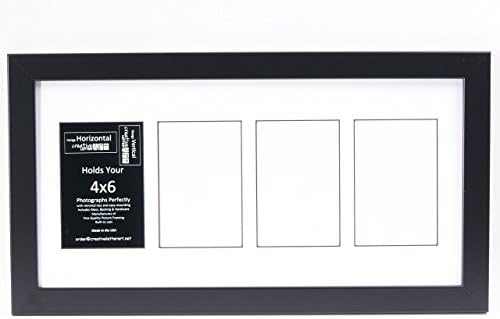 Creative Letter Art Collage 4-4x6 otvaranje modernog crnog okvira za slike sa staklom pune snage i 10x20 bijelom prostirkom