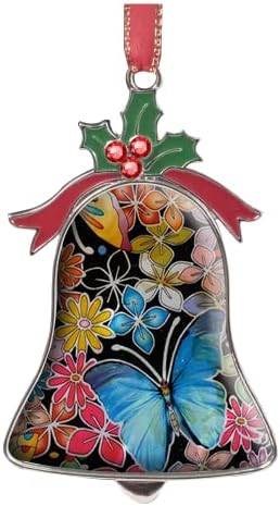 LCTCKP cvijeće leptiri Božić zvono Ornament privjesak ukras Metal viseći Božić ukrasi za uređenje doma Holidays Decor