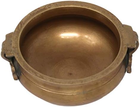 Sharvgun Hinduizam Dekorativni mesing plovilo Uruli | Urli zdjele vjerske poklone Indijska umjetnost za Puja festival