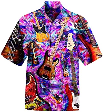 Muške havajske cvjetne košulje ljeto plaža labava fit gumb dolje košulje tropske print kratkih rukava majica majice majice