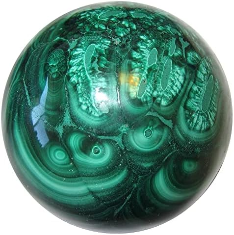 Satenski kristali Malachite sfera zelena vrtlog Fortune Crystal Ball 2,5-2,75 inča