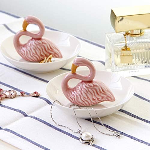 Cabilock praktična Flamingo nakit Dish Keramika trinket ladica Nakit Display Plate Nakit Storage Plate za kućnu trgovinu