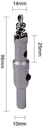 Bettomshin 14mm karbidni rezač rupa, TCT testere za 5mm metalni lim od nerđajućeg čelika