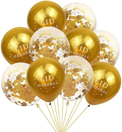 10pcs Eid Mubarak baloni ukras srebrno zlato ramadan ukras Eid islamski balon za muslimansku Eid Mubarak favorizira zabavu za zabavu