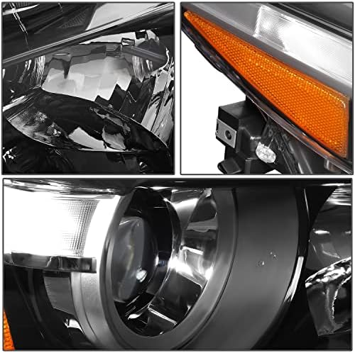 DNK MOTORING OEM-HL-0147-R desna strana halogena prednja svjetla kompatibilna sa 17-18 Mazda 3, crno kućište Amber Reflector
