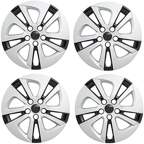 Inxxcoroo za hatchback 15 srebrni crni hubcap set točaka od 4 516-15sbset