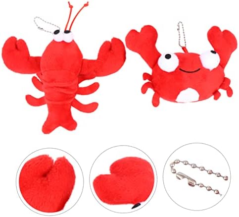 Toinerty 2pcs Crab lutka mini jastuk fluffy privjesak za životinje jastog privjesak crtić plišane igračke mačke plišane igračke jastog