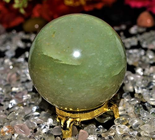 310gr / 6,35cm zelena aventurina sfera Kristalni izlečenje Kvarcni kamen