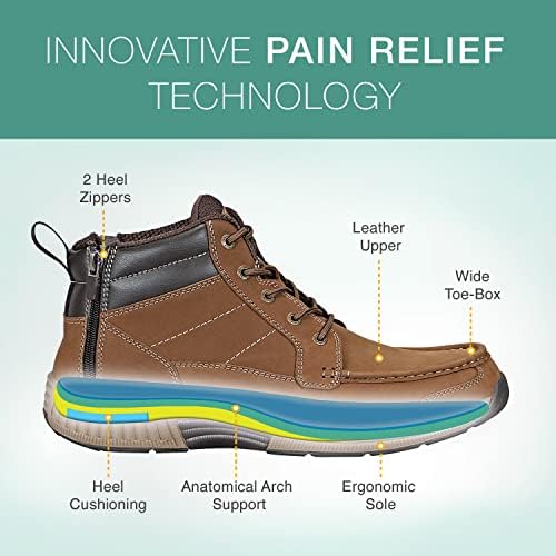 Ortofeet Inovativne dijabetičke čizme za muškarce - dokazano udobnost i zaštita. Terapeutski sa lukom podrškom, arch booster, jastuk