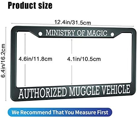 Hosnye Ministarstvo čarobnog ovlaštenog muggle-licne ploče za vozila okvira metalna licenčna ploča poklopac prednjih ploča okviri