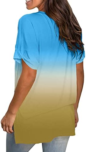 Ljetne košulje za ženske ležerne lagane V reketa Torp Top Labavi fit tunika TEE kratka bluza na plaži