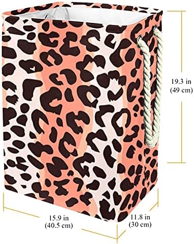 Torbe za odlaganje korpe za veš sa Leopard printom ugrađena podstava sa odvojivim nosačima sklopiva korpa za veš za organizaciju odeće